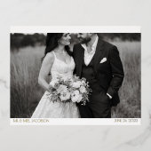 Carte de remerciements moderne chic avec photo hor (Recto)