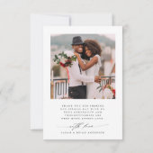 Carte De Remerciements Moderne Chic Calligraphie 2 Mariage photo (Dos)