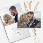 Carte De Remerciements Moderne Chic Calligraphie 2 Mariage photo plié<br><div class="desc">Mariage de calligraphie simple et moderne merci carte photo plié. Parfait pour les mariages,  anniversaires,  diplômes et autres événements. Pour une personnalisation plus avancée de cette conception,  cliquez sur le BOUTON OUTIL DESIGN BLEU.</div>