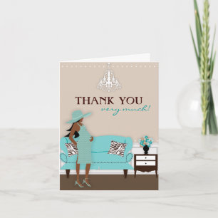 Carte de remerciements moderne chic de baby shower