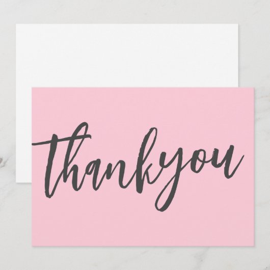 Carte De Remerciements Moderne Chic Écriture Calligraphique Mariage  (Devant / Derrière)