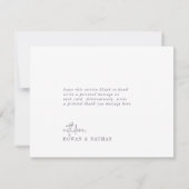 Carte De Remerciements Moderne Chic Plat Violet Prune Mariage (Dos)