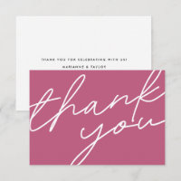 Moderne Chic rose Lily Calligraphie Script Mariage