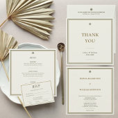Carte De Remerciements Moderne Classique Mariage écriture manuscrite ivoi