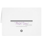 Carte de remerciements moderne contemporaine rose (Dos Horizontal)