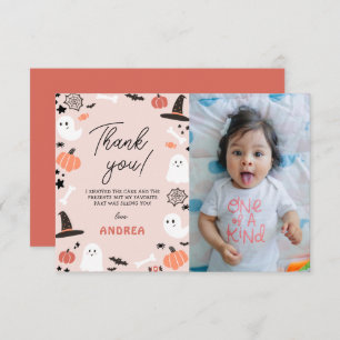 Carte De Remerciements Moderne Cute Éffrayant Un Halloween 1ère Boo-day P