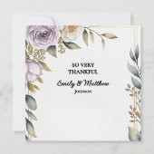 Carte de remerciements moderne de concepteur de Ro (Devant)