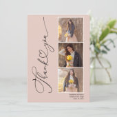 Carte de remerciements moderne de graduation cardi (Debout devant)