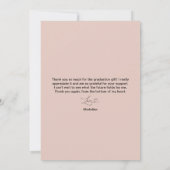 Carte de remerciements moderne de graduation cardi (Dos)