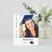 Carte de remerciements moderne de graduation photo (Debout devant)
