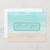 Carte de remerciements moderne de mariage Abstrait (Devant / Derrière)