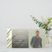 Carte De Remerciements Moderne Design Gris Vert Gris Gris Gris Diplôme Ph (Debout devant)