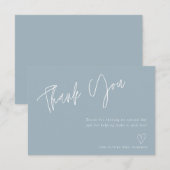 Carte de remerciements moderne Dusty Blue Fête des (Devant / Derrière)