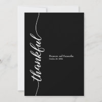 Moderne Elégant "Merci" Mariage personnalisé Tha