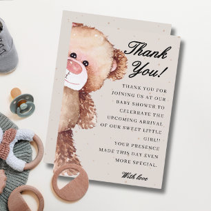 Carte De Remerciements Moderne élégant nous pouvons attendre baby shower
