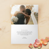 Carte De Remerciements Moderne Élégant Simple 2 Photos Mariage Plié