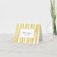 Carte de remerciements moderne Gold Bamboo Grove