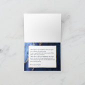 Carte De Remerciements Moderne Golden Blue Marble Agate Party de graduati (Intérieur)