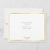 CARTE DE REMERCIEMENTS moderne gras bloc rouge bor (Dos)