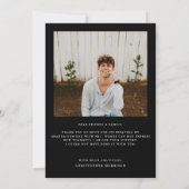 Carte De Remerciements Moderne minimal deux diplômes photo (Dos)