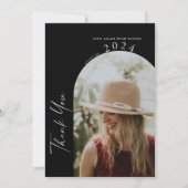 Carte De Remerciements Moderne Minimal Deux Scripts Photo (Devant)