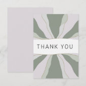 Carte De Remerciements Moderne minimaliste (Devant / Derrière)