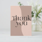 Carte De Remerciements Moderne minimaliste (Debout devant)