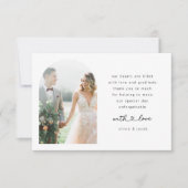 Carte De Remerciements Moderne minimaliste Mariage d'arche photo (Devant)