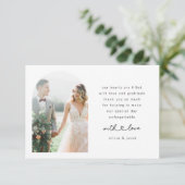 Carte De Remerciements Moderne minimaliste Mariage d'arche photo (Debout devant)