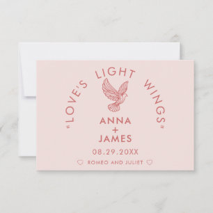 Carte De Remerciements Moderne minimaliste Mariage Élégant Roméo et Julie