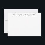 Carte De Remerciements Moderne minimaliste Noir Blanc Simple Curseur<br><div class="desc">Moderne minimaliste Noir Blanc Simple Cursif Carte de remerciements Typographie Script</div>