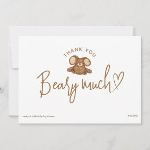 Carte De Remerciements Moderne nous pouvons attendre Baby shower