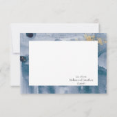 Carte De Remerciements Moderne Pastel Blue Rose Floral Mariage (Dos)