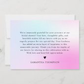 Carte De Remerciements Moderne Pastel Pink Cloud Neuf Baby shower (Dos)