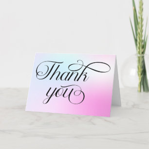 Carte De Remerciements Moderne Pastel Pink Cloud Neuf Baby shower