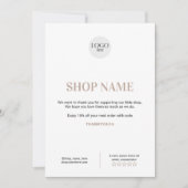 Carte de remerciements moderne personnalisé pour l (Devant)