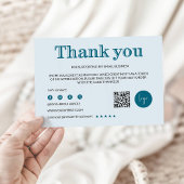 Carte de remerciements moderne pour les petites en