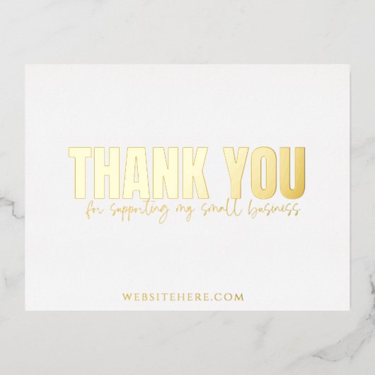 Carte de remerciements moderne pour petites entrep (Recto)