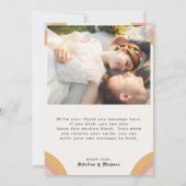 Carte De Remerciements Moderne Rétro Photo Plate de Rainbow des Années 70 (Dos)