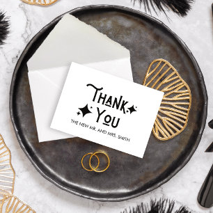 Carte De Remerciements Moderne Rien De Fancy Just Love Mariage