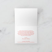 Carte De Remerciements Moderne rouge orange Abstrait élégant (Intérieur)