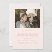 Carte De Remerciements Moderne Script Heart Peach Mariage (Dos)