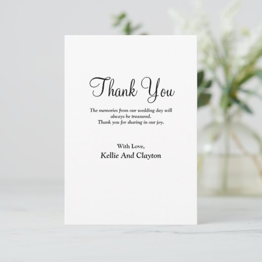 Carte de remerciements moderne simple (Debout devant)