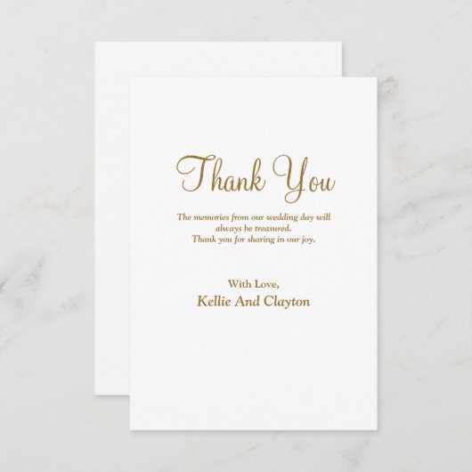 Carte de remerciements moderne simple (Devant / Derrière)