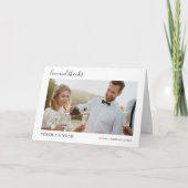 Carte De Remerciements moderne simple mariage Écriture manuscrite Script  (Devant)