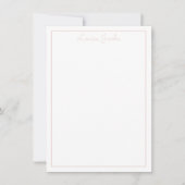 CARTE DE REMERCIEMENTS moderne simple nom rose pou (Devant)