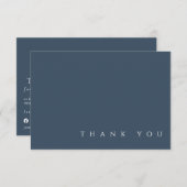 Carte De Remerciements Moderne Simple Professionnel Turquoise (Devant / Derrière)