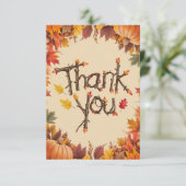 Carte De Remerciements Moisson Maple Automne automne (Debout devant)