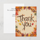 Carte De Remerciements Moisson Maple Automne automne (Devant / Derrière)