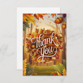 Carte De Remerciements Moisson Maple Automne automne (Devant / Derrière)